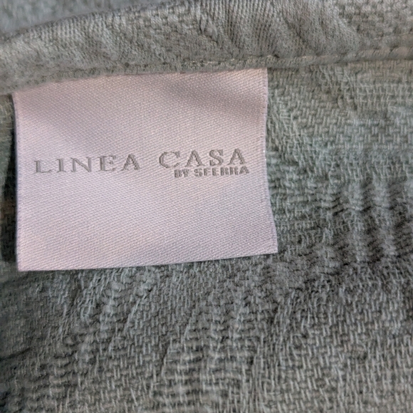 Linea Casa by Sferra Standard Shams Matelasse Dusty Blue Preppy Cottagecore - Picture 4 of 9